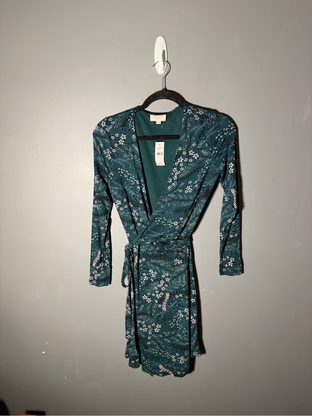 Loft Long Sleeve Floral Wrap Dress Size XS